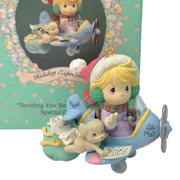 Precious Moments 1994 Sending You Seasons Greetings Special Delivery Ornament‎ - Picture 1 of 9